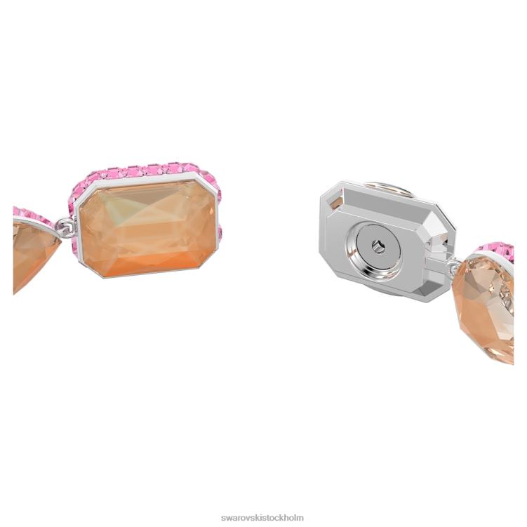 Swarovski orbita armband P28L582 Smycken magnetisk stängning, blandade snitt, flerfärgad, rodiumpläterad