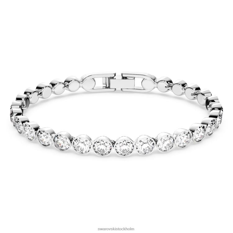 Swarovski tennis armband P28L548 Smycken rund skuren, vit, rodiumpläterad