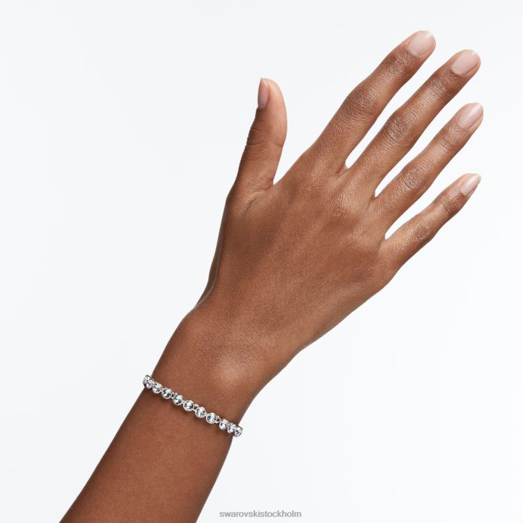 Swarovski tennis armband P28L548 Smycken rund skuren, vit, rodiumpläterad