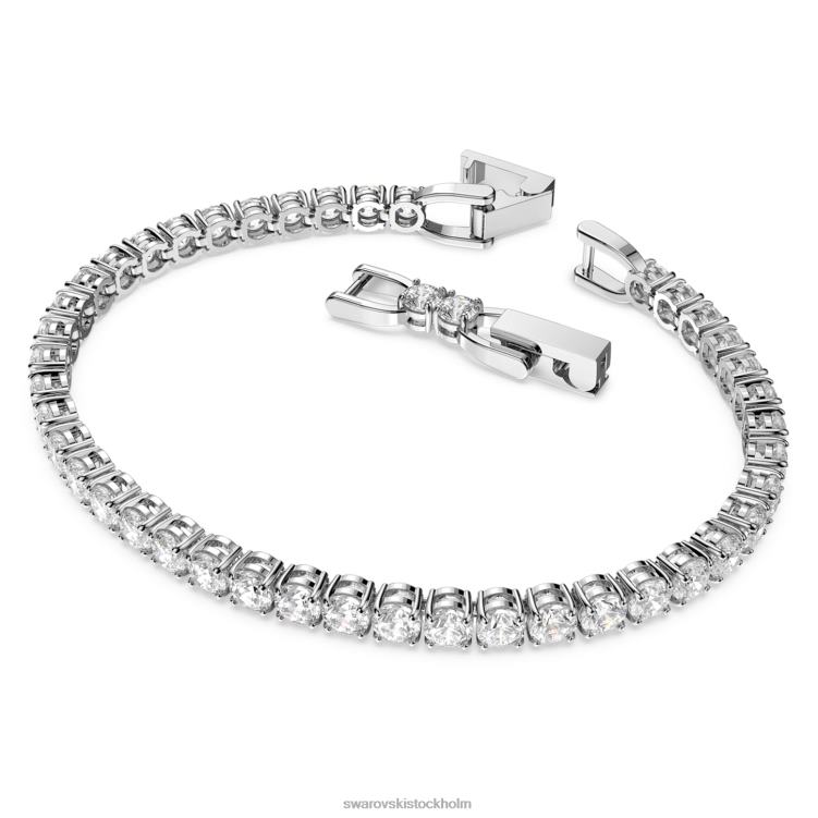 Swarovski tennis deluxe armband P28L562 Smycken rund skuren, vit, rodiumpläterad