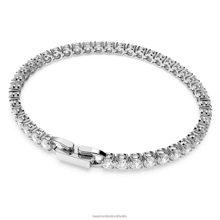 Swarovski tennis deluxe armband P28L562 Smycken rund skuren, vit, rodiumpläterad