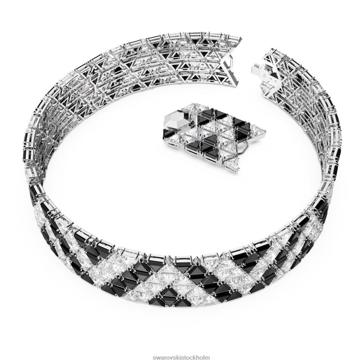 Swarovski Ortyx choker P28L359 Smycken triangelskuren, svart, rodiumpläterad