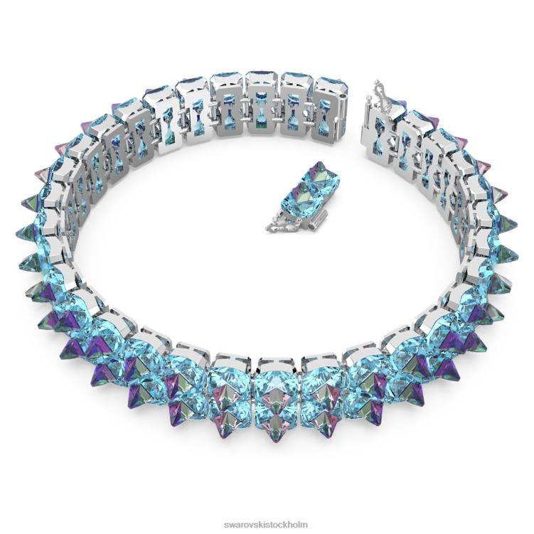 Swarovski Ortyx choker P28L362 Smycken pyramidskuren, blå, rodiumpläterad