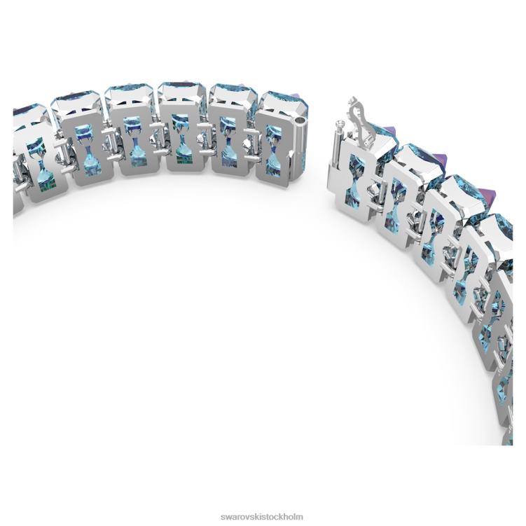Swarovski Ortyx choker P28L362 Smycken pyramidskuren, blå, rodiumpläterad