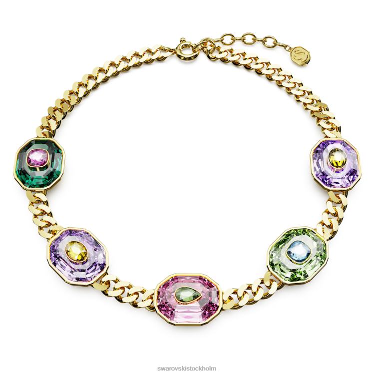 Swarovski chroma choker P28L366 Smycken blandade snitt, flerfärgade, guldfärgade