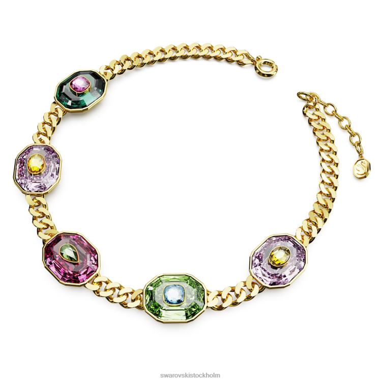 Swarovski chroma choker P28L366 Smycken blandade snitt, flerfärgade, guldfärgade