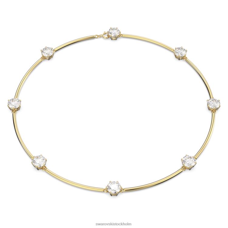 Swarovski constella choker P28L353 Smycken rund skuren, vit, glänsande guldfärgad pläterad