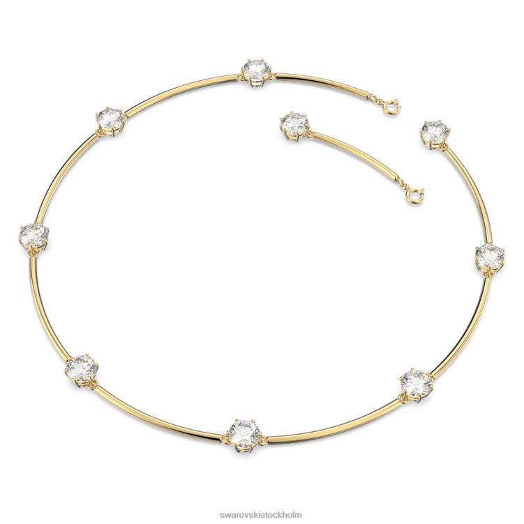 Swarovski constella choker P28L353 Smycken rund skuren, vit, glänsande guldfärgad pläterad