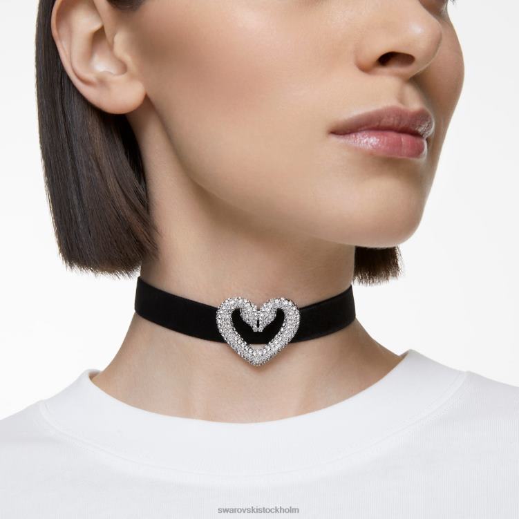 Swarovski en choker P28L354 Smycken hjärta, vit, rodiumpläterad