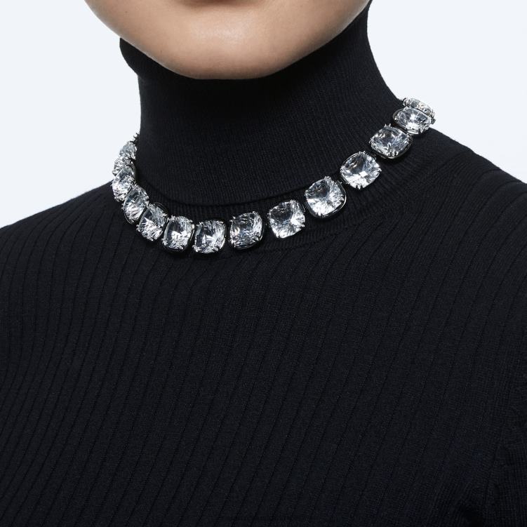 Swarovski harmonia choker P28L346 Smycken kuddskuren, vit, blandad metallfinish