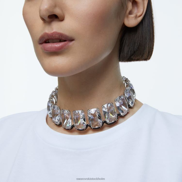 Swarovski harmonia choker P28L347 Smycken överdimensionerade flytande kristaller, vit, blandad metallfinish