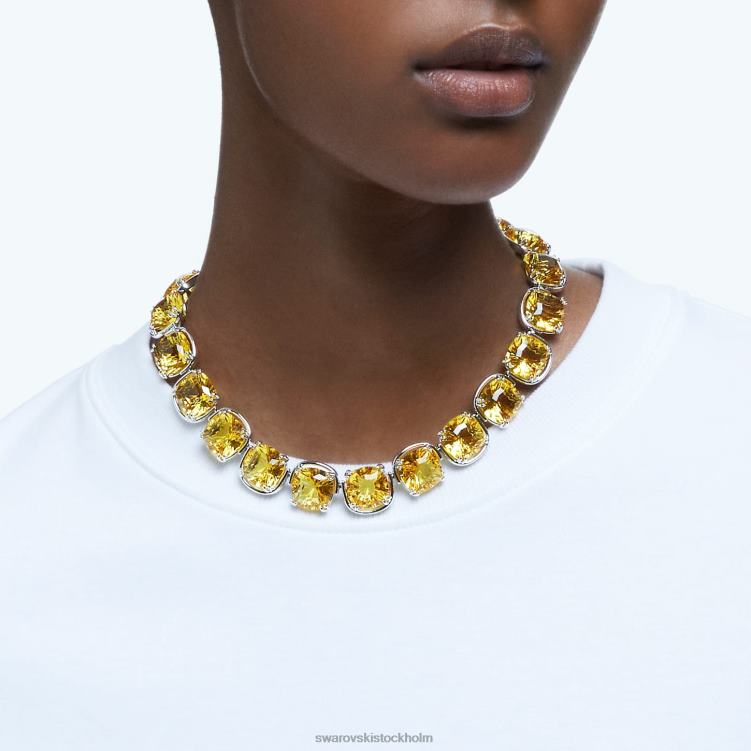 Swarovski harmonia choker P28L356 Smycken kuddskuren, gul, rodiumpläterad