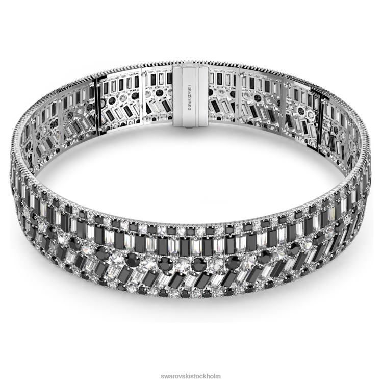 Swarovski hyperbel choker P28L355 Smycken blandade snitt, svart, rodiumpläterad