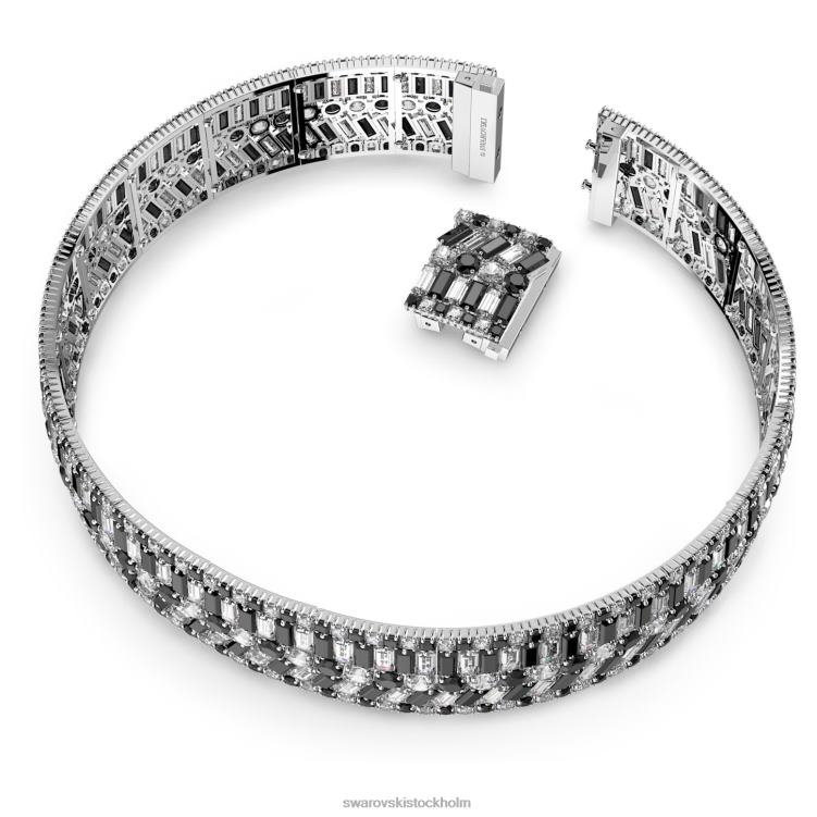 Swarovski hyperbel choker P28L355 Smycken blandade snitt, svart, rodiumpläterad