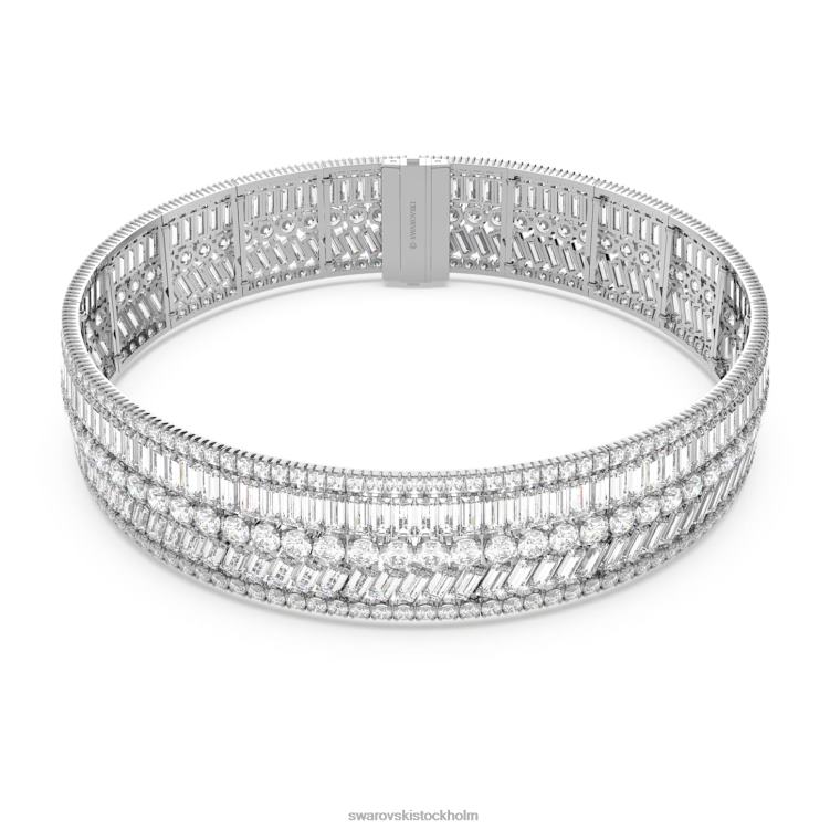 Swarovski hyperbel choker P28L368 Smycken blandade snitt, vita, rodiumpläterade