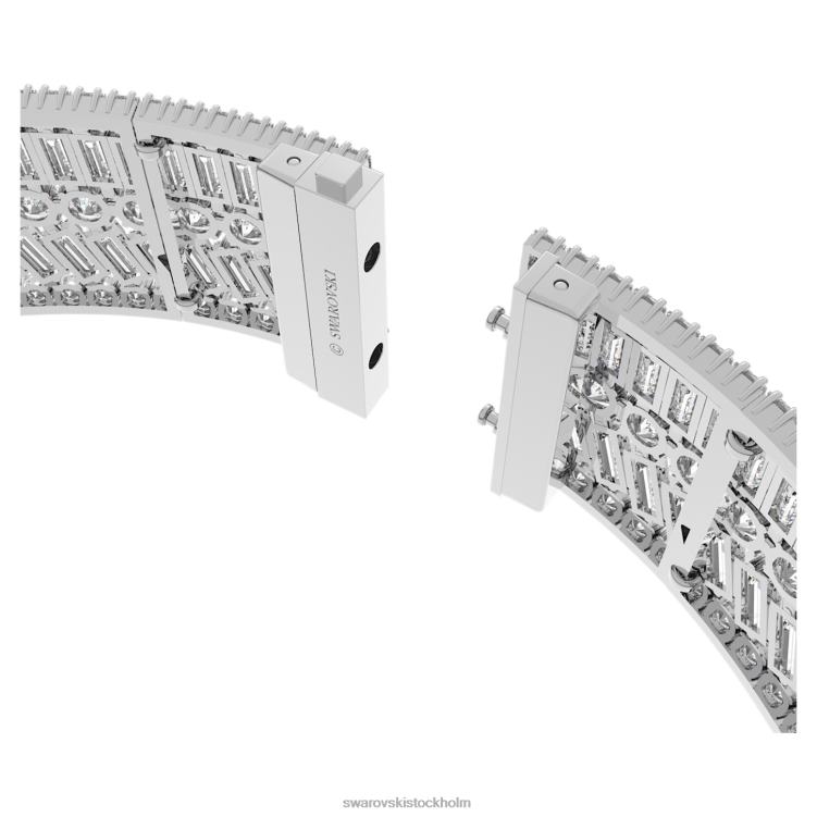 Swarovski hyperbel choker P28L368 Smycken blandade snitt, vita, rodiumpläterade