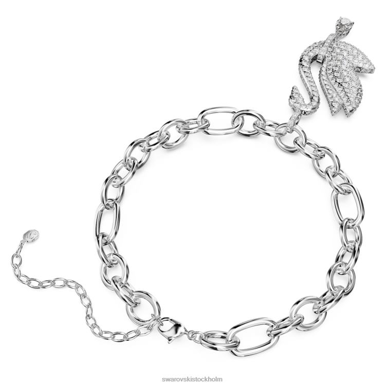 Swarovski ikonisk svanchoker P28L363 Smycken svan, vit, rodiumpläterad