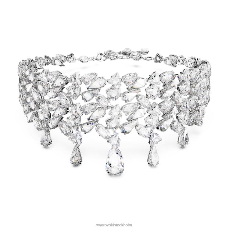 Swarovski mesmera choker P28L358 Smycken blandade snitt, vita, rodiumpläterade