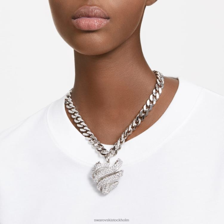 Swarovski volta choker P28L369 Smycken hjärta, vit, rodiumpläterad