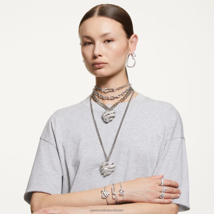 Swarovski volta choker P28L369 Smycken hjärta, vit, rodiumpläterad