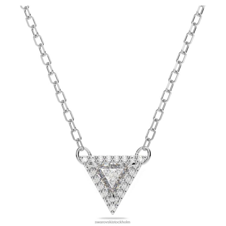 Swarovski Ortyx halsband P28L132 Smycken triangelskuren, vit, rodiumpläterad
