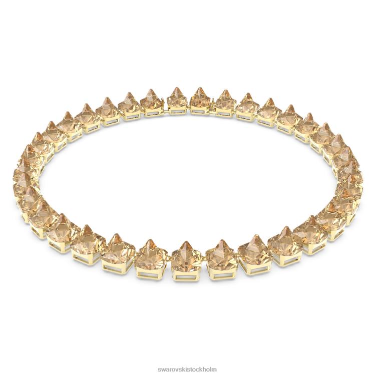Swarovski Ortyx halsband P28L351 Smycken pyramidskuren, guldton, guldfärgad