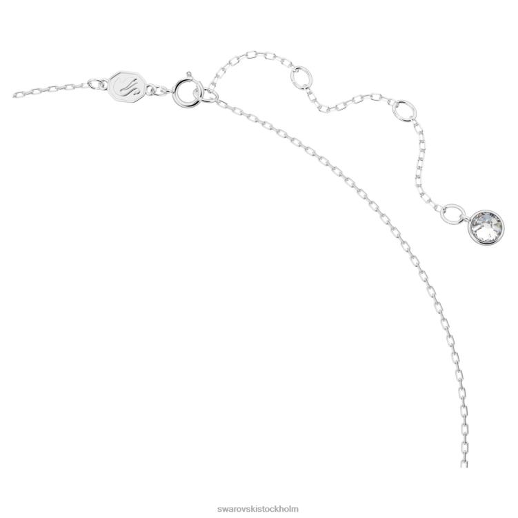Swarovski Ortyx halsband P28L51 Smycken triangelskuren, vit, rodiumpläterad