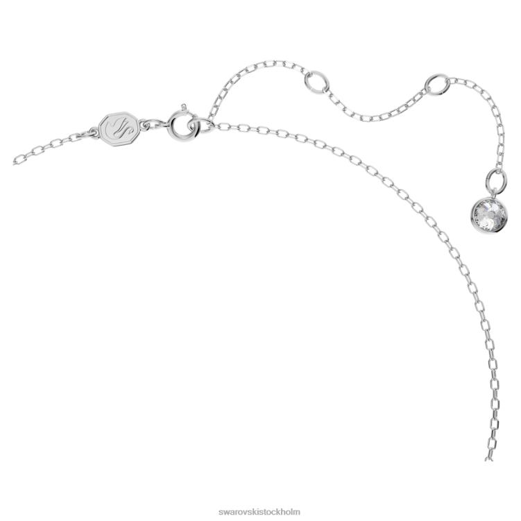 Swarovski Ortyx halsband P28L74 Smycken triangelskuren, vit, rodiumpläterad