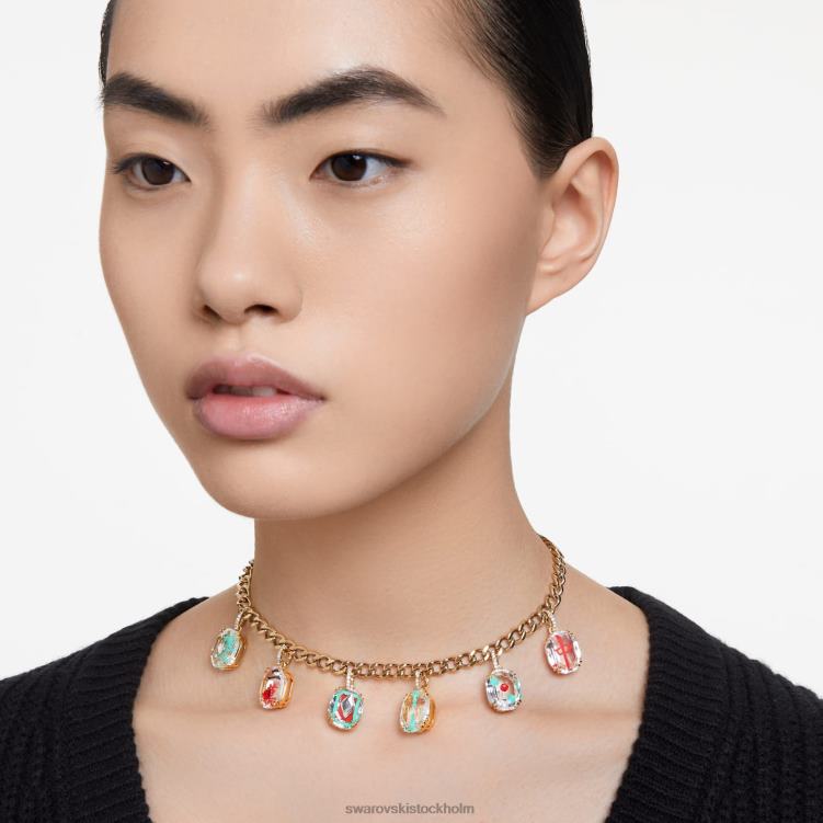 Swarovski alea halsband P28L105 Smycken flerfärgad, guldfärgad pläterad