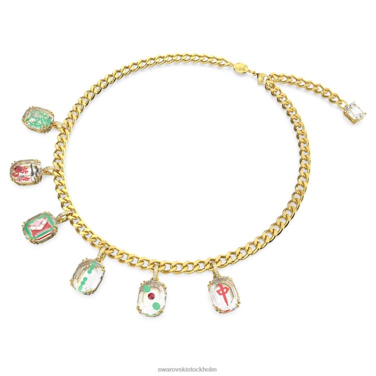 Swarovski alea halsband P28L105 Smycken flerfärgad, guldfärgad pläterad