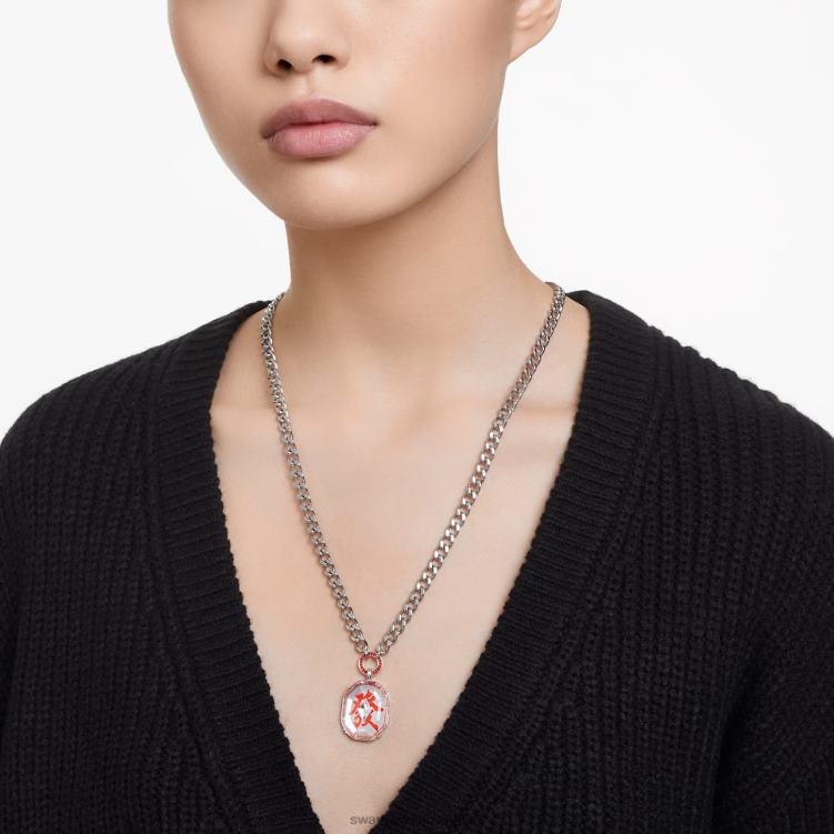 Swarovski alea halsband P28L128 Smycken röd, rodiumpläterad