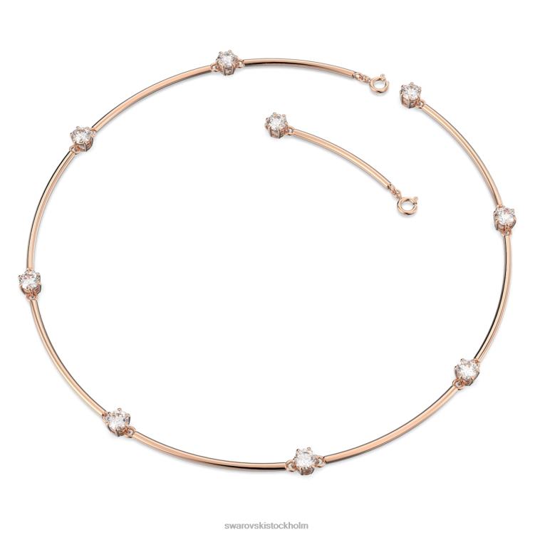 Swarovski constella halsband P28L55 Smycken rund skuren, vit, roséguld pläterad