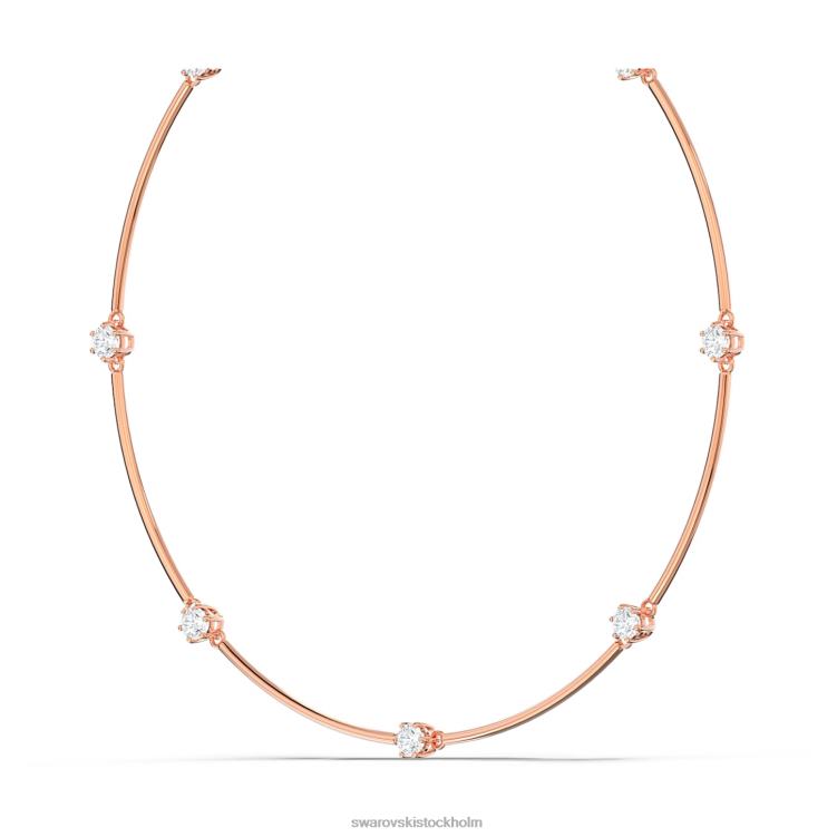 Swarovski constella halsband P28L55 Smycken rund skuren, vit, roséguld pläterad
