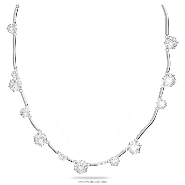 Swarovski constella halsband P28L77 Smycken blandade runda snitt, vita, rodiumpläterade