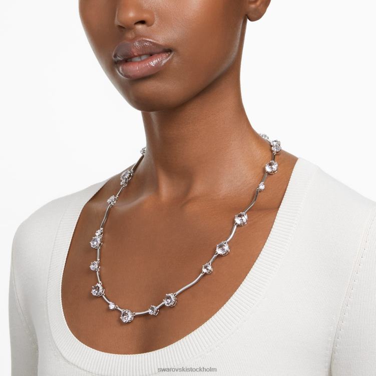 Swarovski constella halsband P28L77 Smycken blandade runda snitt, vita, rodiumpläterade