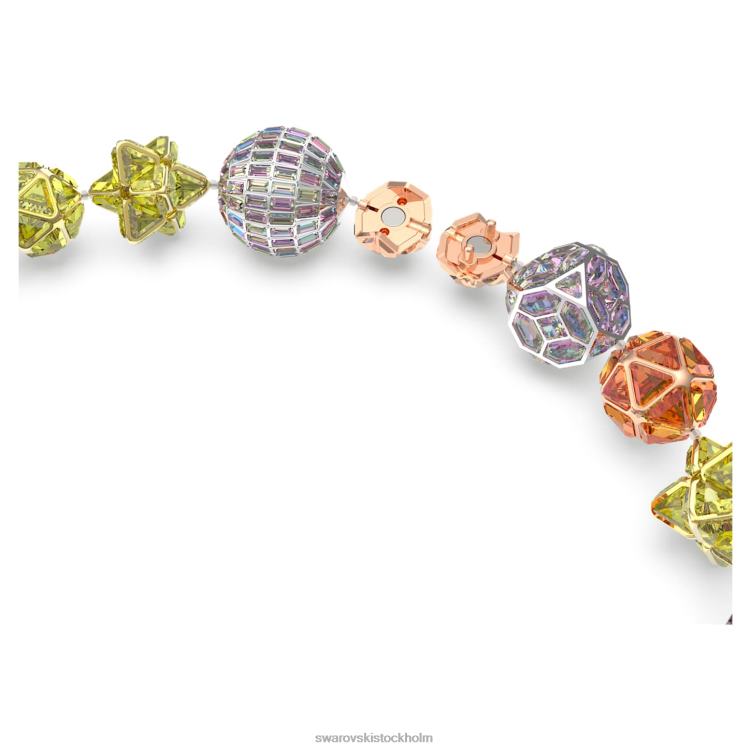 Swarovski curiosa halsband P28L101 Smycken magnetisk stängning, flerfärgad, blandad metallfinish