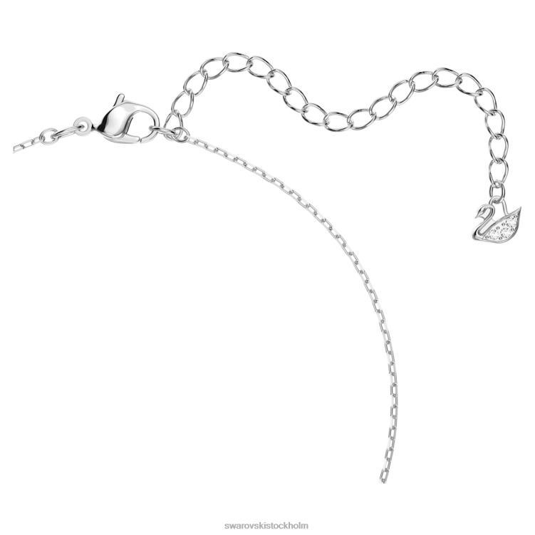 Swarovski dansande svanhalsband P28L78 Smycken svan, blå, rodiumpläterad
