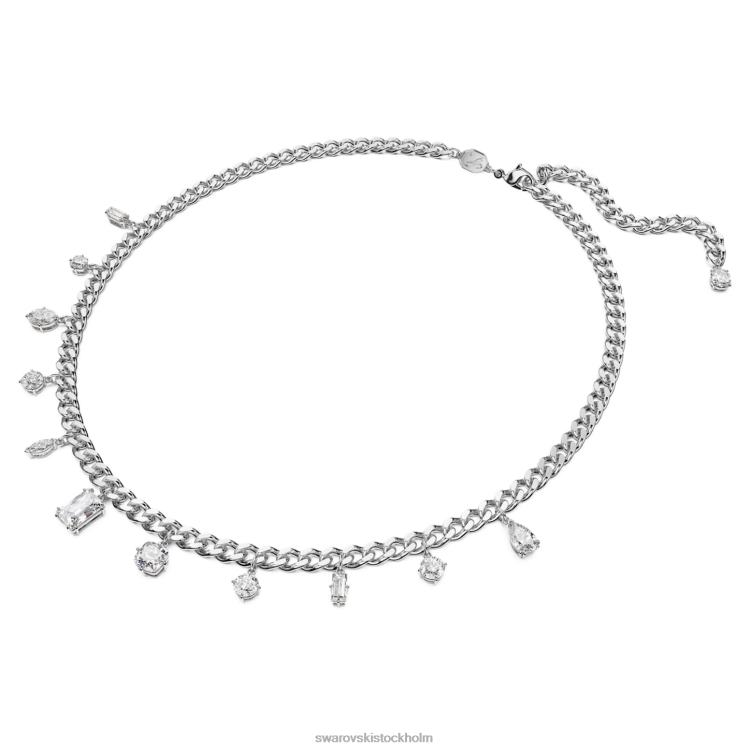 Swarovski dextera halsband P28L107 Smycken blandade snitt, vita, rodiumpläterade