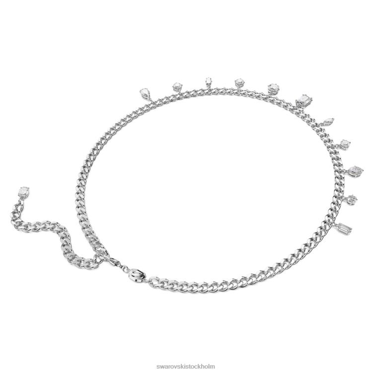 Swarovski dextera halsband P28L107 Smycken blandade snitt, vita, rodiumpläterade