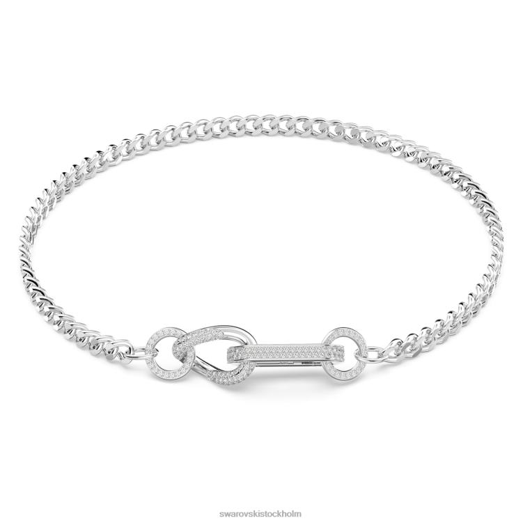 Swarovski dextera halsband P28L33 Smycken bana, blandade länkar, vit, rodiumpläterad