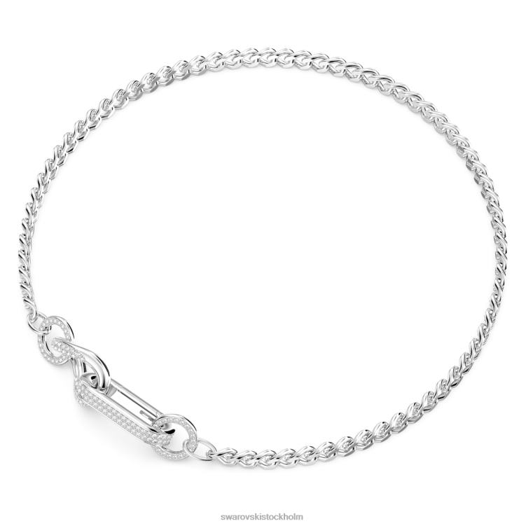 Swarovski dextera halsband P28L33 Smycken bana, blandade länkar, vit, rodiumpläterad