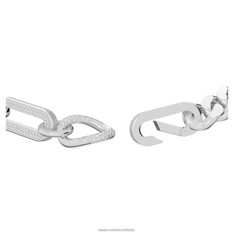 Swarovski dextera halsband P28L37 Smycken statement, blandade länkar, vit, rodiumpläterad