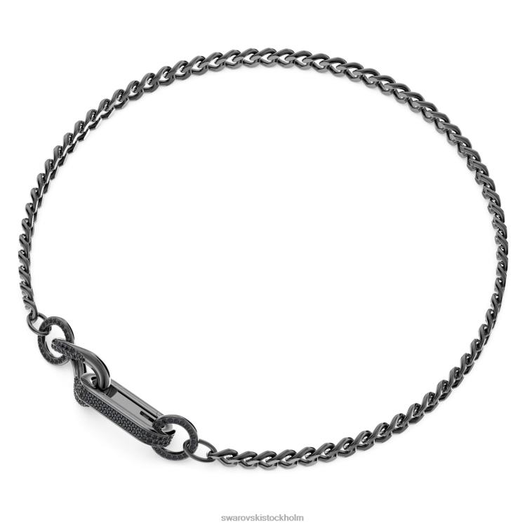 Swarovski dextera halsband P28L49 Smycken bana, blandade länkar, svart, ruteniumpläterad