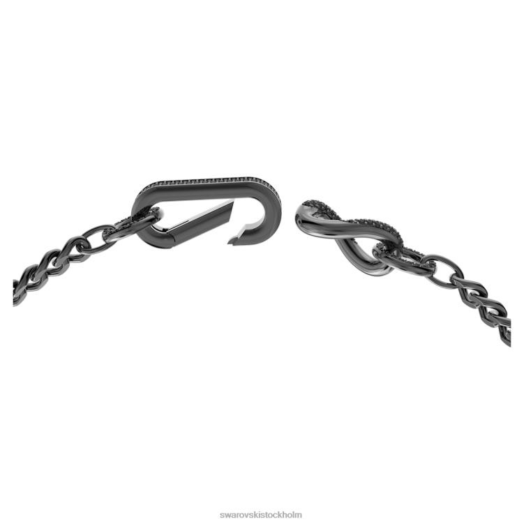 Swarovski dextera halsband P28L49 Smycken bana, blandade länkar, svart, ruteniumpläterad