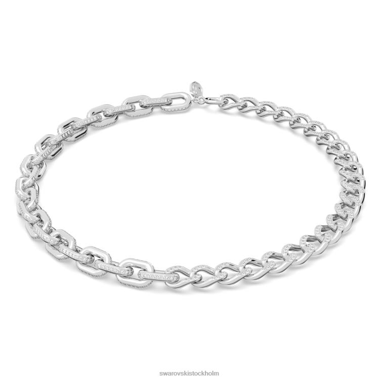 Swarovski dextera halsband P28L64 Smycken blandade länkar, vit, rodiumpläterad