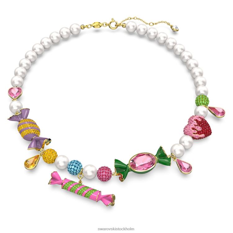 Swarovski dulcis halsband P28L146 Smycken godis, flerfärgad, guldfärgad