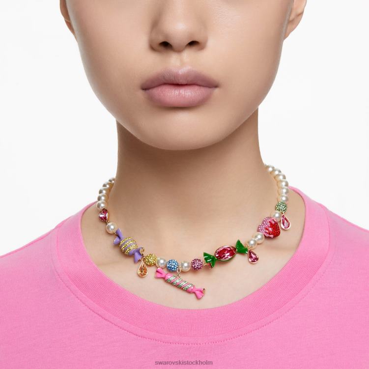 Swarovski dulcis halsband P28L146 Smycken godis, flerfärgad, guldfärgad