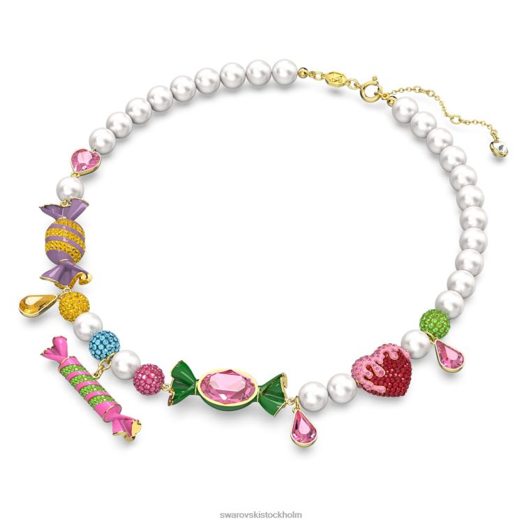 Swarovski dulcis halsband P28L146 Smycken godis, flerfärgad, guldfärgad