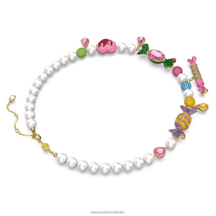 Swarovski dulcis halsband P28L146 Smycken godis, flerfärgad, guldfärgad