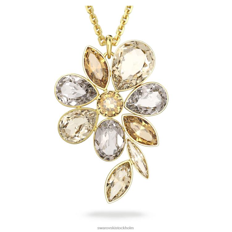 Swarovski elegance of africa halsband P28L126 Smycken blomma, flerfärgad, guldfärgad